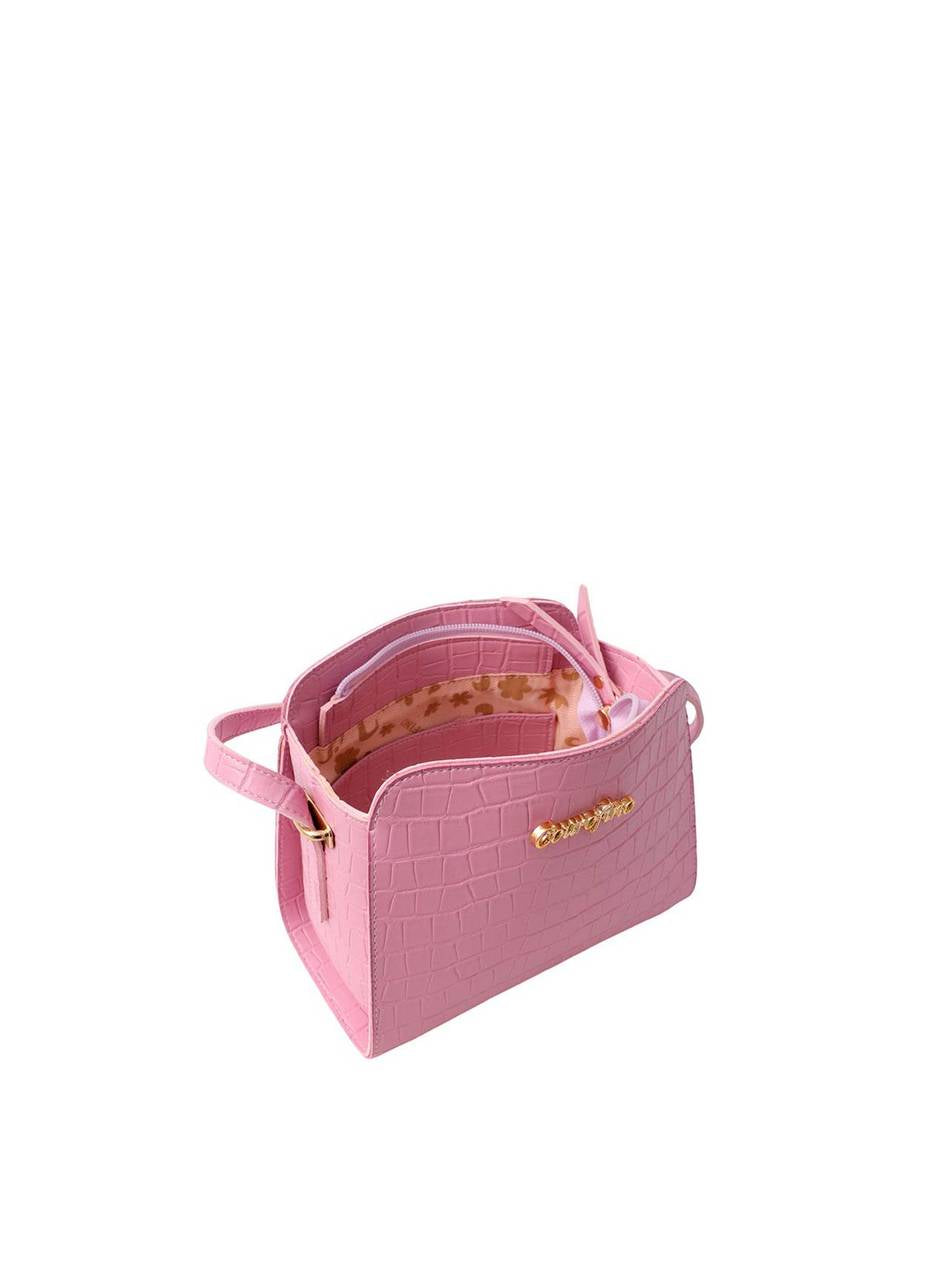 Bolsa Tote Transversal Tiracolo Florzinha Rosa BSI-4231 - RS