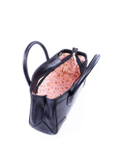 Bolsa Tote de Mão e Tiracolo Retangular com Detalhes de Costuras Preta BSI-5962 - PR