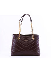 Bolsa Tote em Matelassê com Retalho - Cacau BSI-6366 - CA