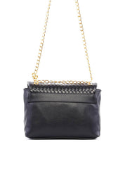 Bolsa Satchel Quadrada em Tressê - Preta BSI-6230 - PR