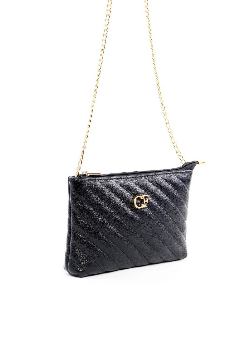 Bolsa Clutch em Matelassê com Alça de Corrente - Preta BSI-6270 - PR