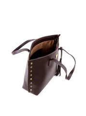 Bolsa Shopper com Barbicacho e Esferas - Cacau BSI-6369 - CA