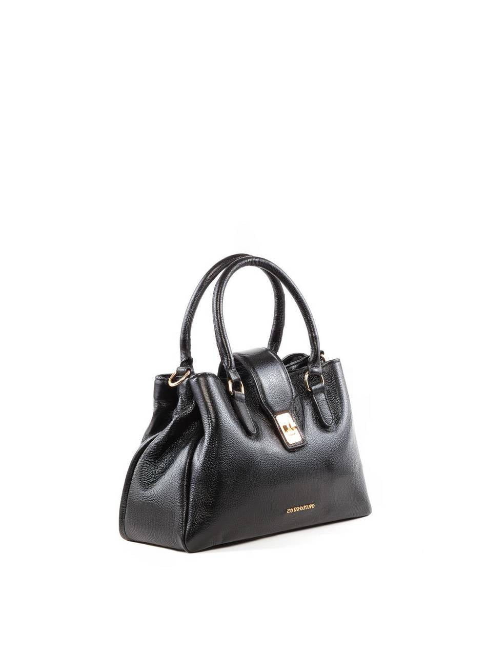 Bolsa Tote Alça Dupla Três Divisórias - Preta BSI-6380 - PR