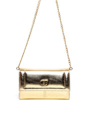 Bolsa Clutch Retangular com Alça de Corrente - Ouro BSI-6244 - AU
