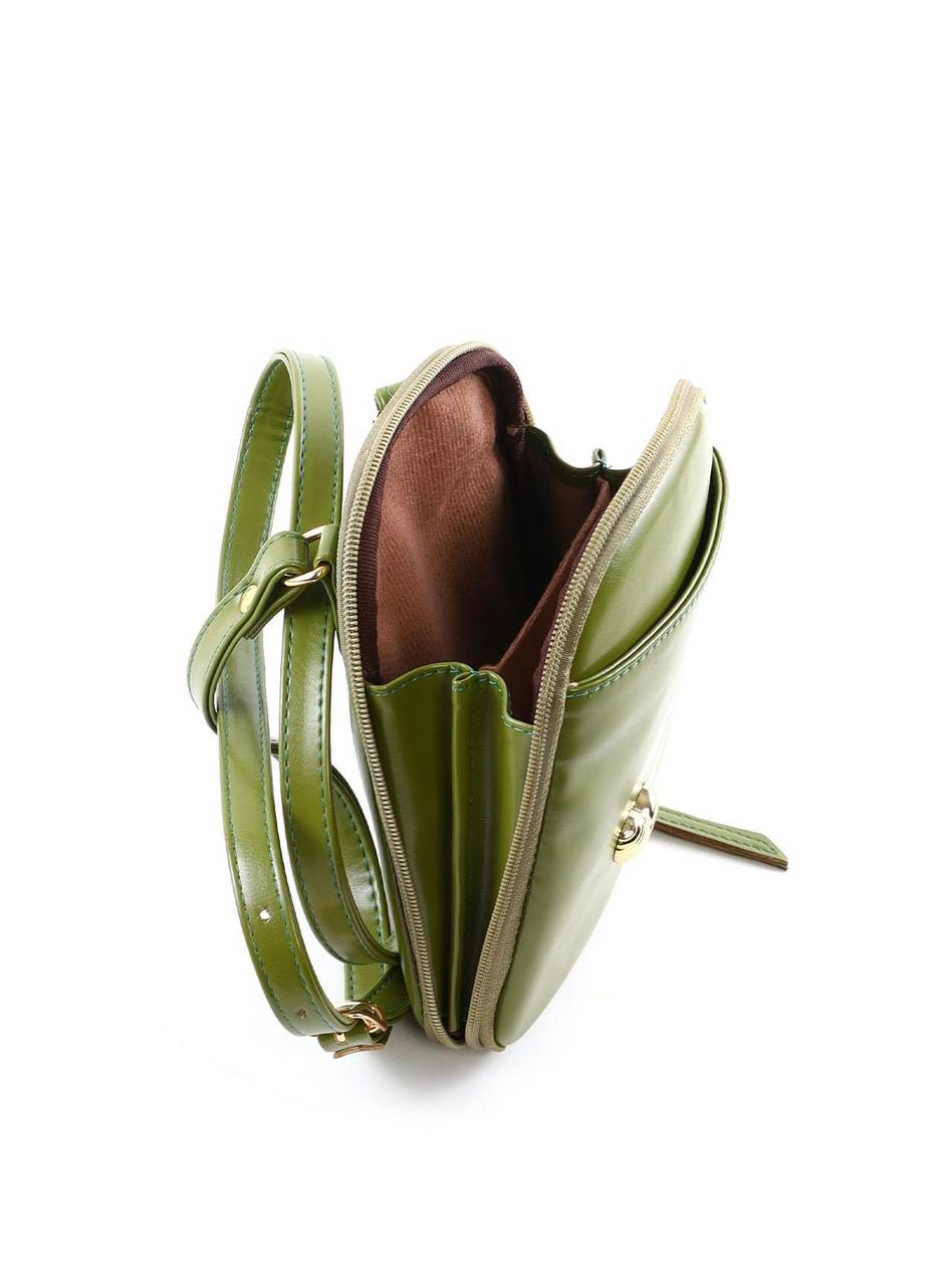Bolsa Bag Transversal Coração Porta Celular - Verde BSI-6396 - VD