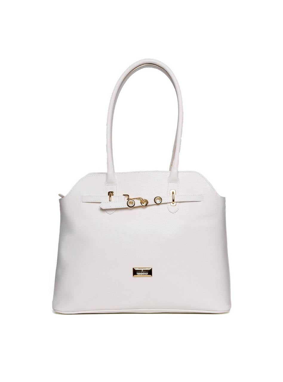 Bolsa com Detalhe de Cinto e Ilhós Frontal - Branca BSI-6187 - BR