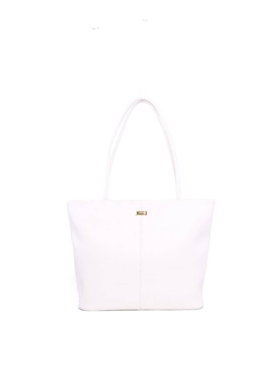 Bolsa Tote Tiracolo com Elos e 3 Divisórias - Branca BSI-6289 - BR