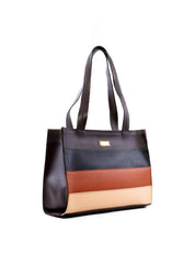Bolsa Tote Estruturada com Retalhos - Cacau BSI-6464 - CA