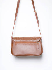 Bolsa Saddle Couro Pequena Transversal - Castor BSI-5837 - CS