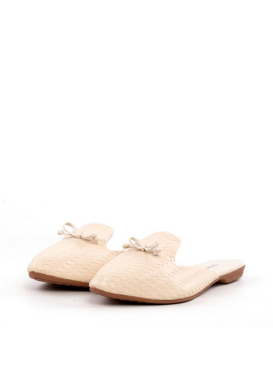 Mule Bico Fino Tressê Enfeite Laço - Fenno SDI-12061 - FE