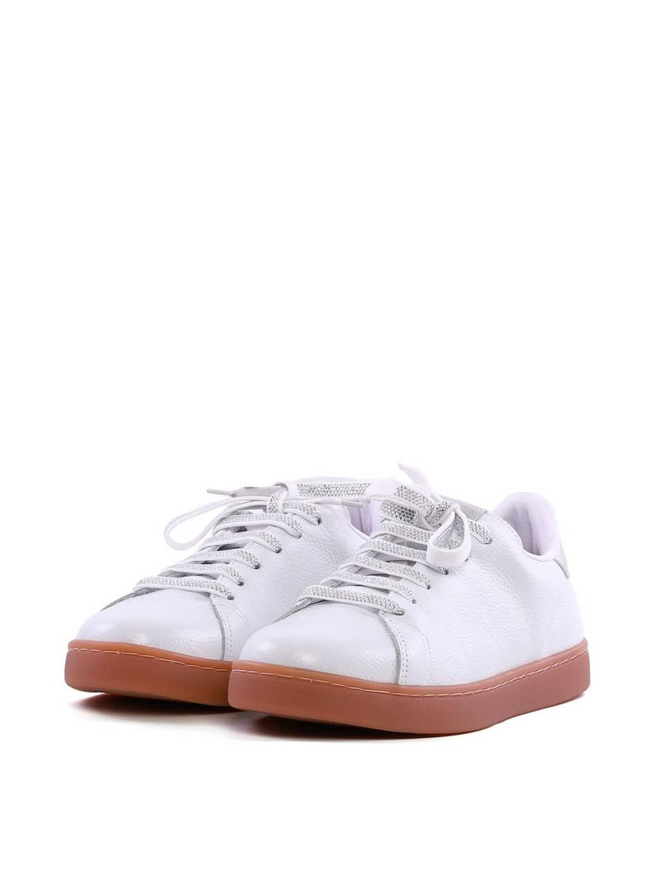 Tênis Casual com Cadarço em Strass - Branco SP-12030 - BR