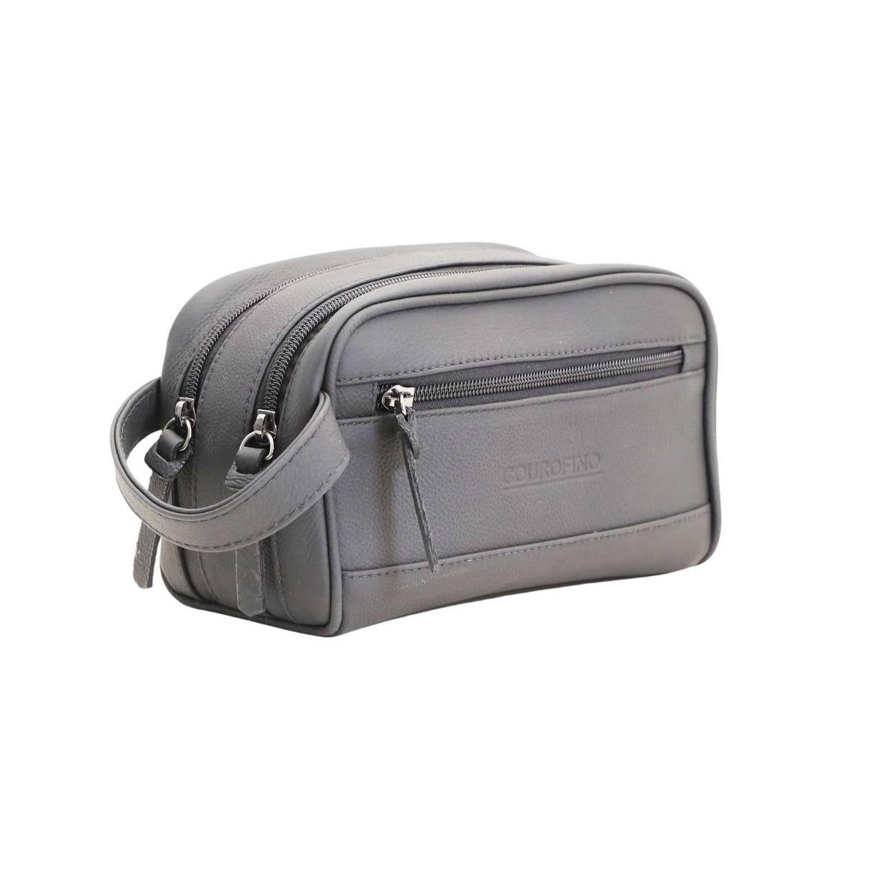 Necessaire Masculina Três Zíperes Preta NSI-098 - PR