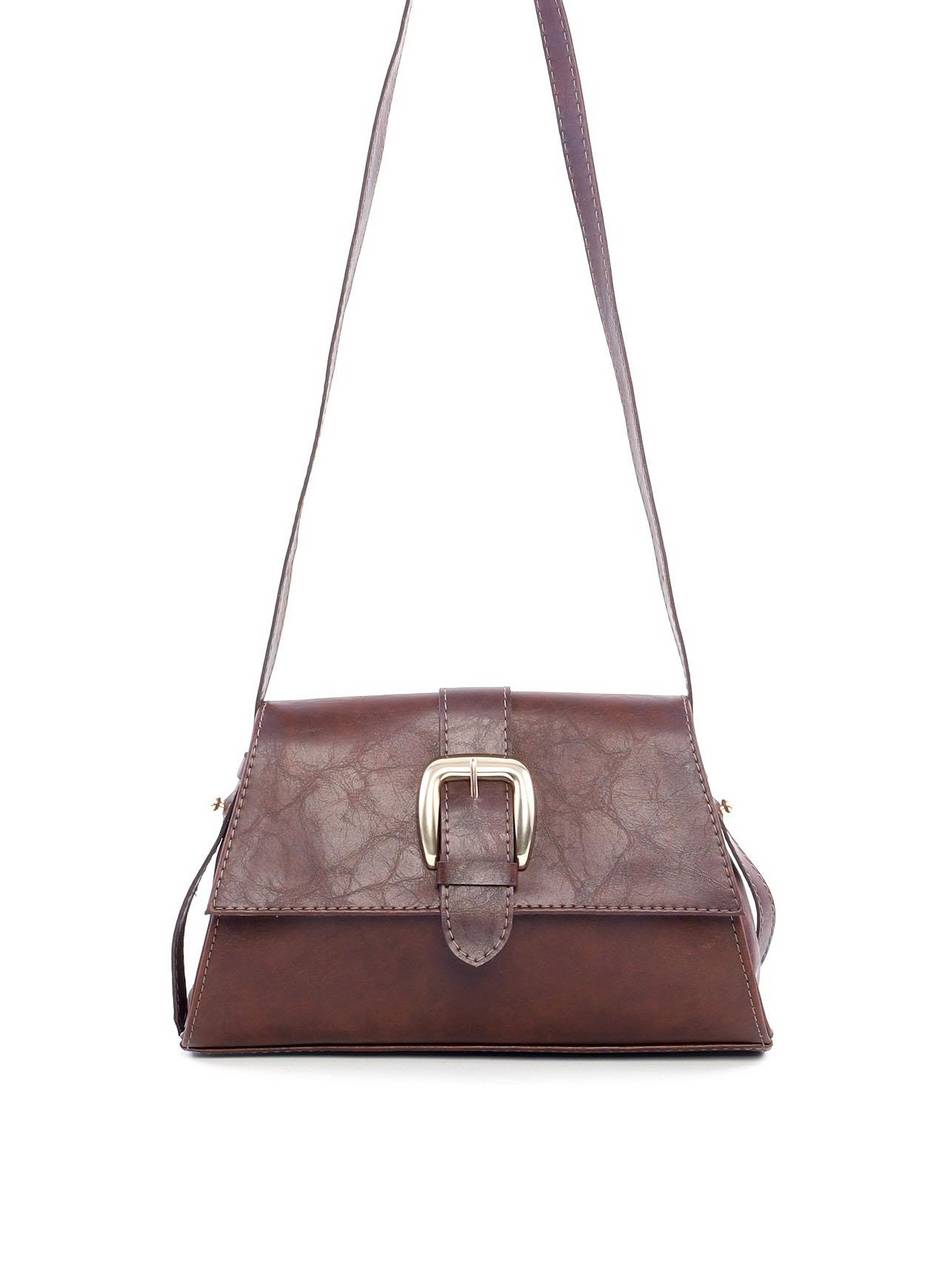 Bolsa Satchel com Maxi Fivela - Cacau BSI-6164 - CA