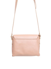 Bolsa Saddle Pequena Couro Alça Regulável Nude BSI-5739 - NU