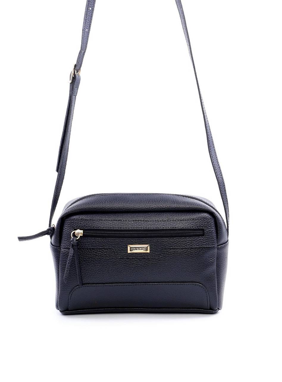 Bolsa Bag Transversal com Bolso Frontal - Preta BSI-6052 - PR