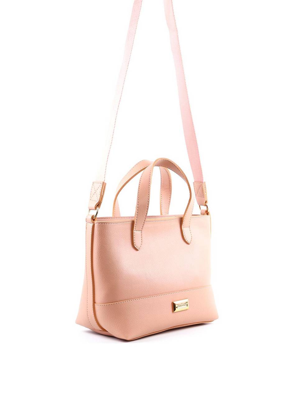 Bolsa Tote Tiracolo com Alça Dupla - Nude BSI-6161 - NU