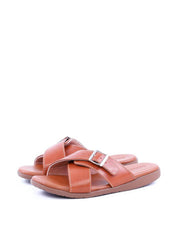 Sandália Masculina em Couro com Tiras Largas - Castor SDI-11703 - CS