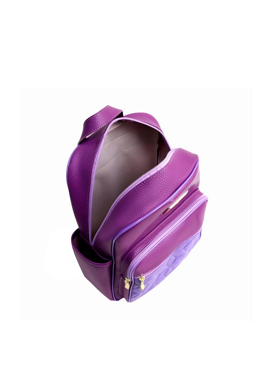 Mochila Media Bolso Duplo Frontal Roxa MEI-399 - RO