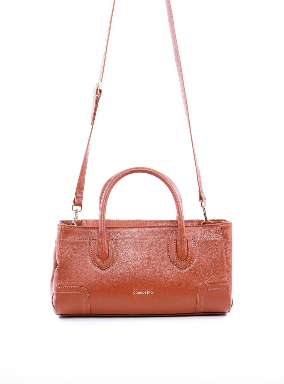 Bolsa Tote de Mão e Tiracolo Retangular com Detalhes de Costuras Castor BSI-5962 - CS