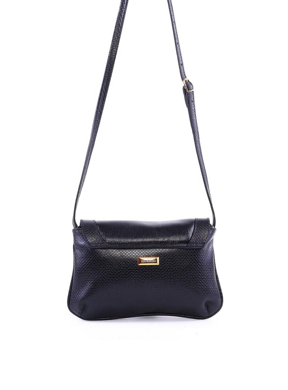 Bolsa Satchel Transversal com Fecho Giratório - Preta BSI-6356 - PR