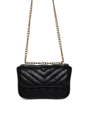 Bolsa Satchel Pequena Couro Tiracolo - Preta BSI-5970 - PR