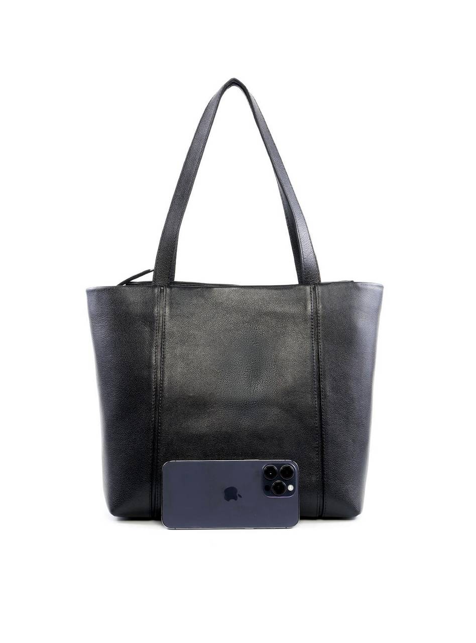 Bolsa Shopper Clássica com Costura - Preta BSI-6439 - PR
