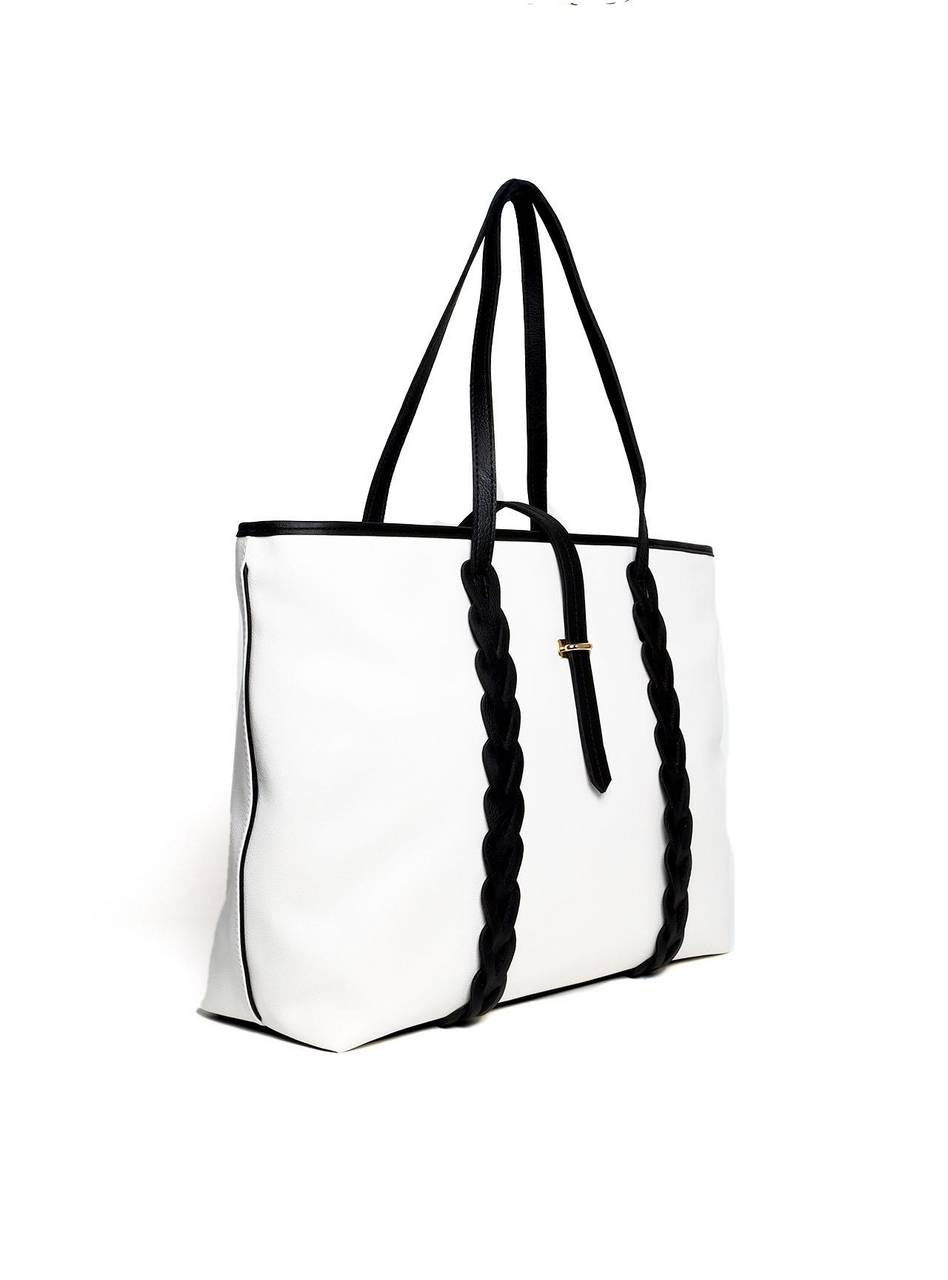 Bolsa Shopper com Trança e Passador - Branco BSI-6255 - BR