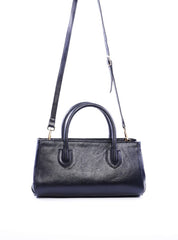 Bolsa Tote de Mão e Tiracolo Retangular com Detalhes de Costuras Preta BSI-5962 - PR