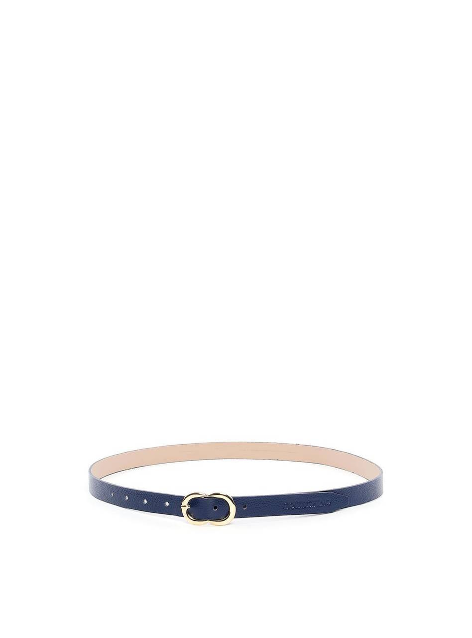 Cinto Feminino em Couro com Fivela Orgânica - Azul CTI-989 - AZ