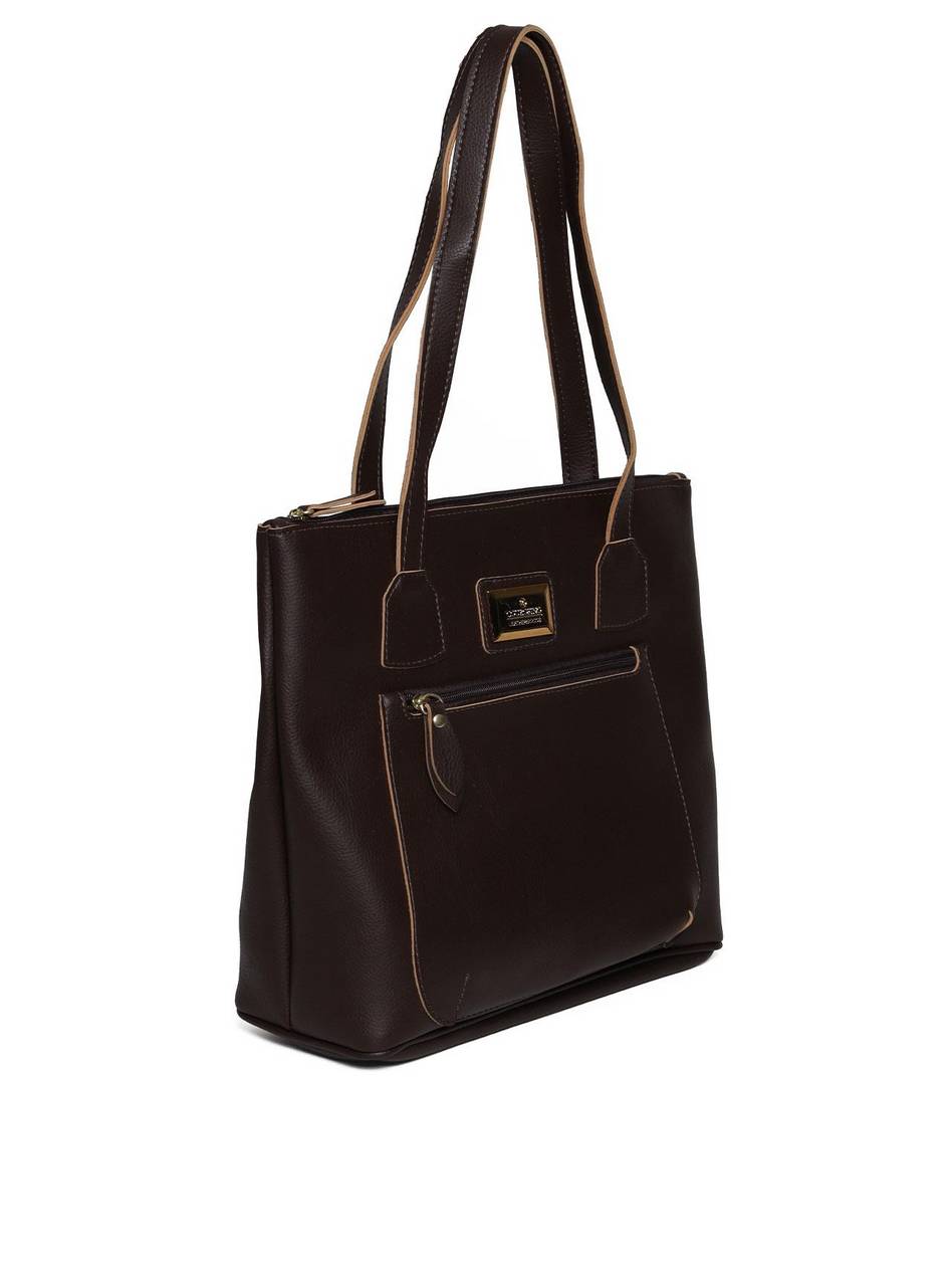 Bolsa Tote com Bolso Grande Frontal - Cacau BSI-5470 - CA