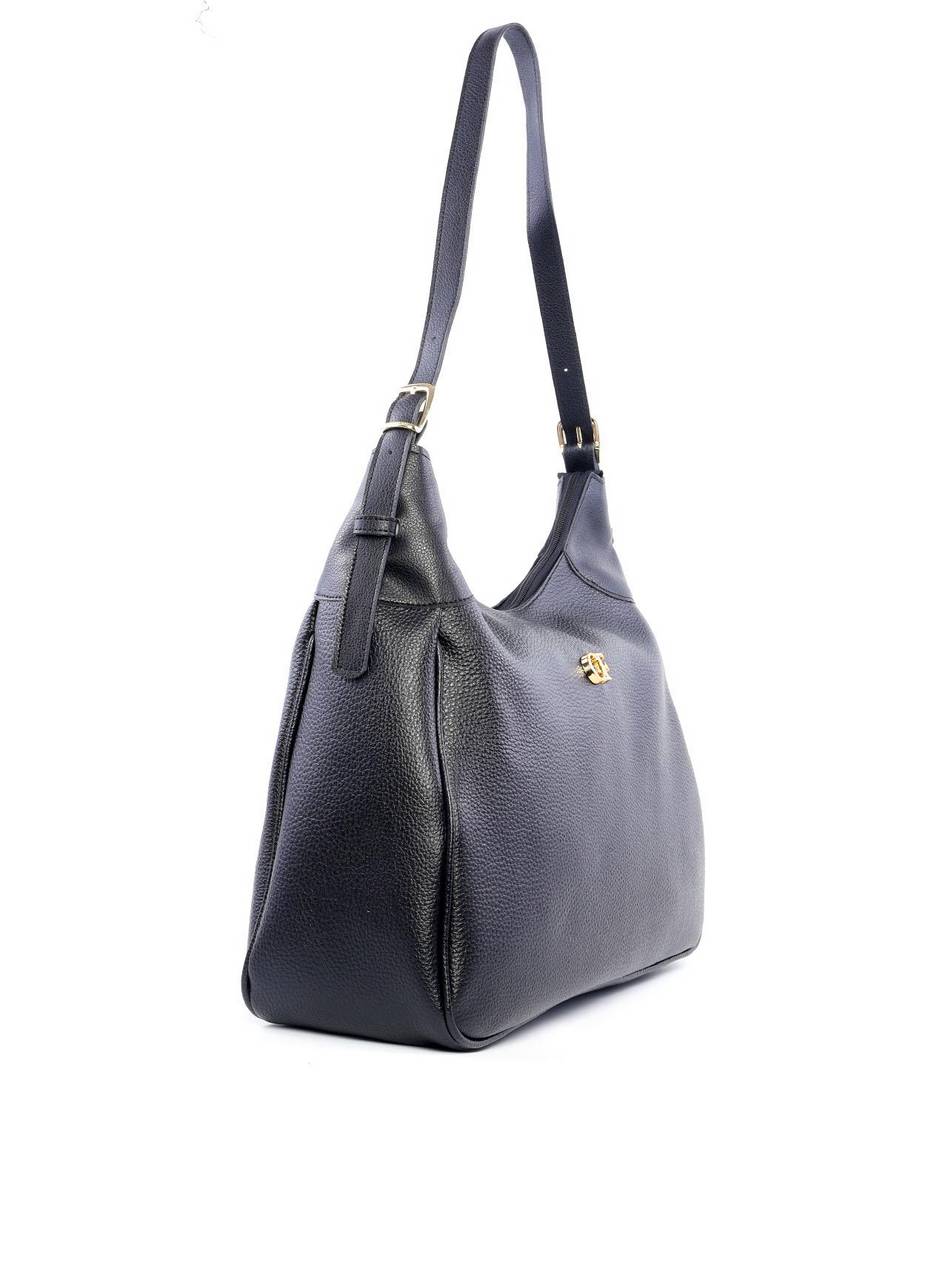 Bolsa Hobo com Fivelas e Recortes em Sintético - Preta BSI-6202 - PR