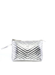 Bolsa Clutch com Detalhe de Costura - Prata BSI-6317 - PT