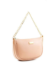 Bolsa Hobo Pequena com Alça Dupla - Nude BSI-6433 - NU