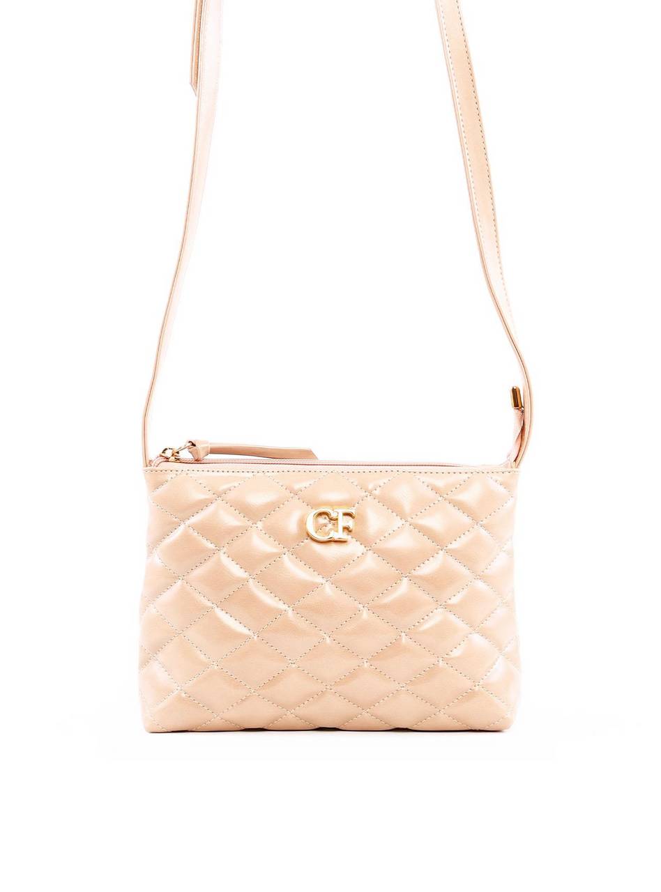 Bolsa Transversal Matelassê Pequena - Nude BSI-6319 - NU