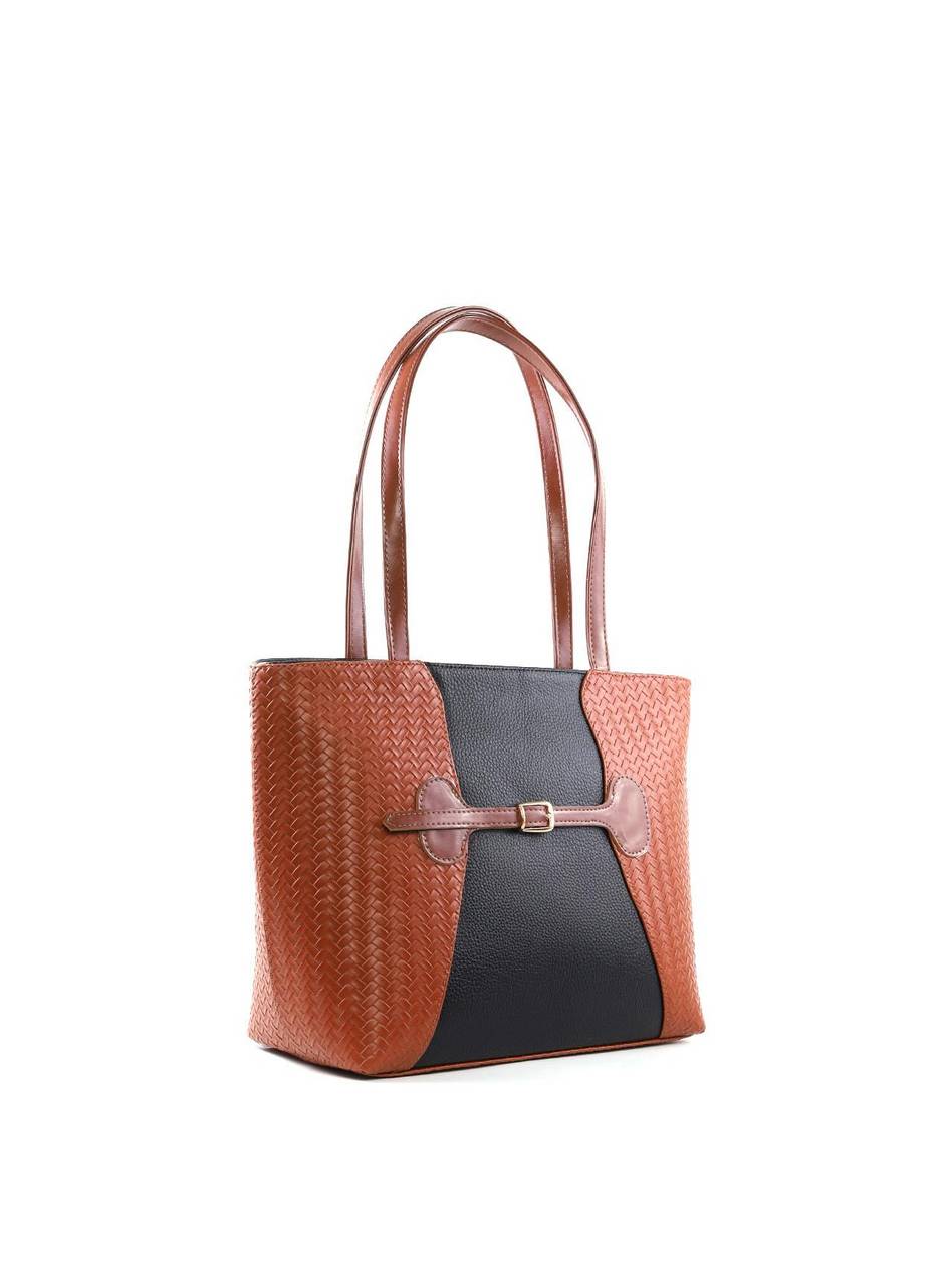 Bolsa Shopper com Tressê e Fivela - Castor BSI-6421 - CS