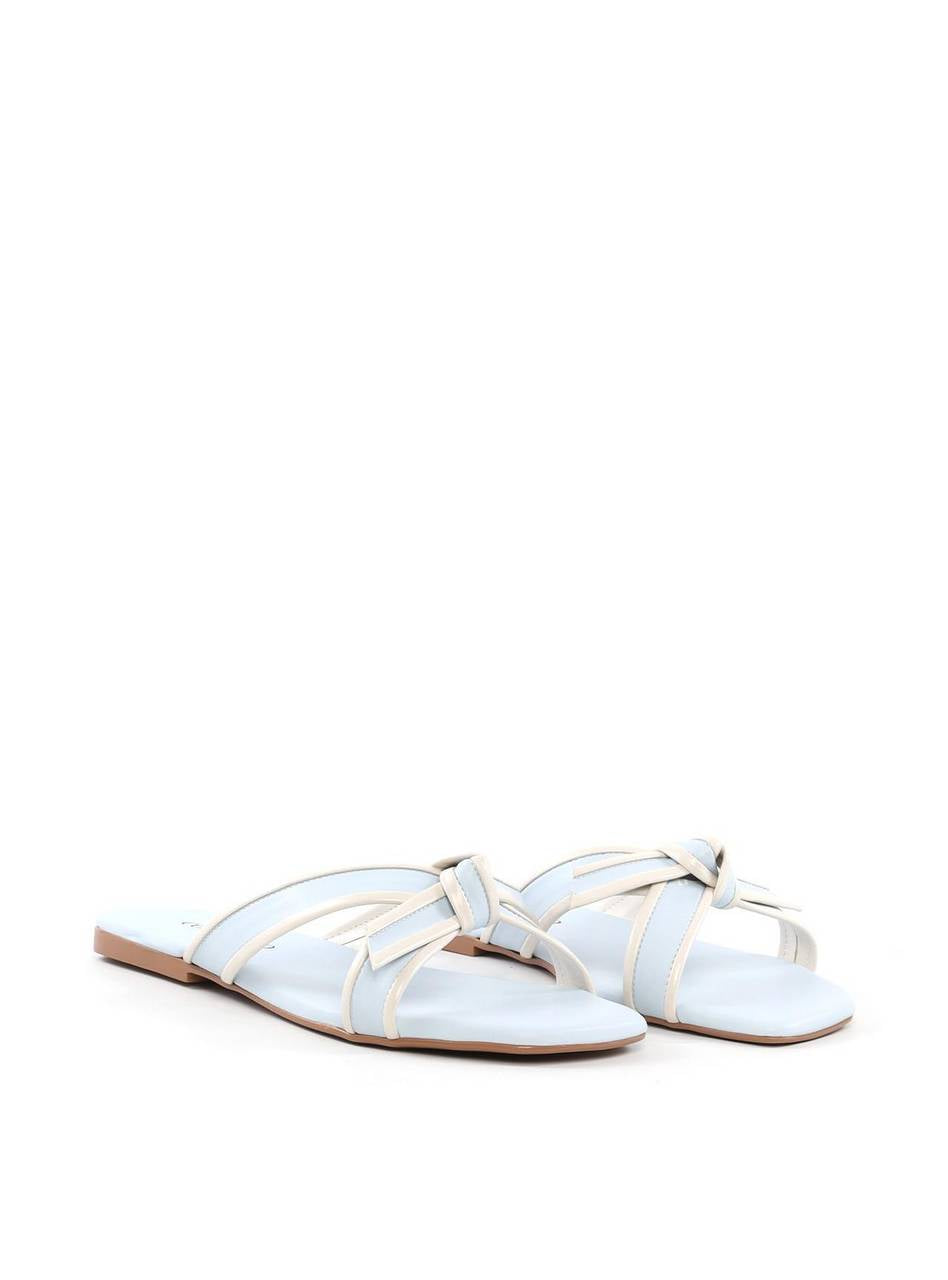 Sandália Rasteira com Laço - Azul SDI-12176 - AZ