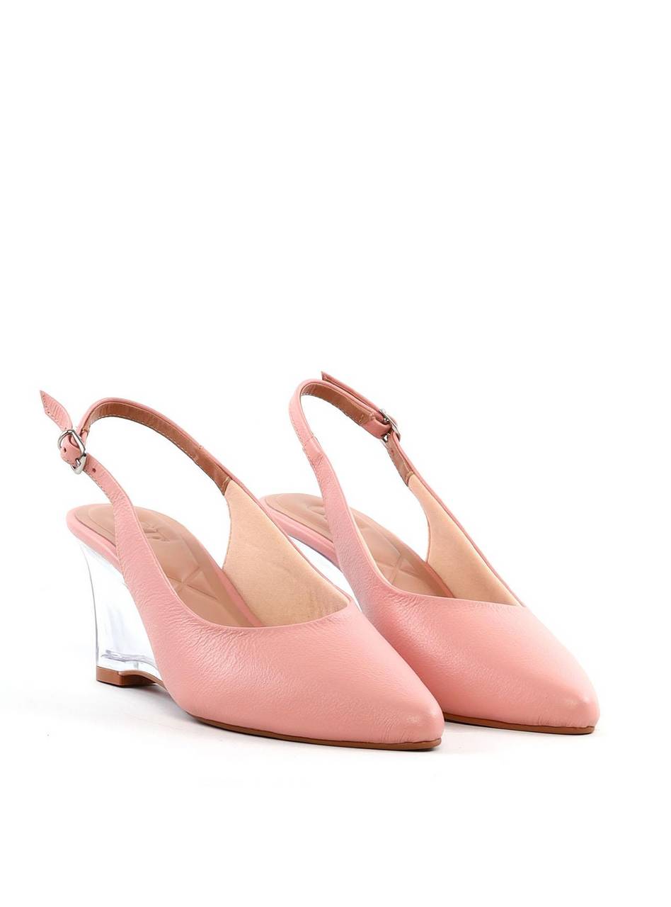 Scarpin Slingback com Salto Anabela em Acrílico - Nude SDI-12067 - NU