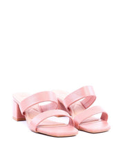 Tamanco Salto Bloco Duas Tiras - Nude SDI-11995 - NU