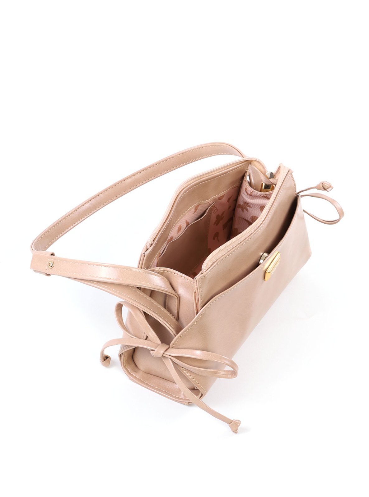 Bolsa Baguete Pequena com Detalhe de Laço BSI-6521 - NU
