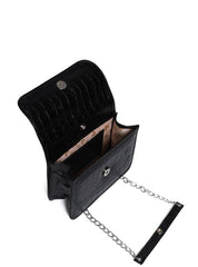 Bolsa Saddle Pequena Estruturada Alça Transversal Preta BSI-5724 - PR