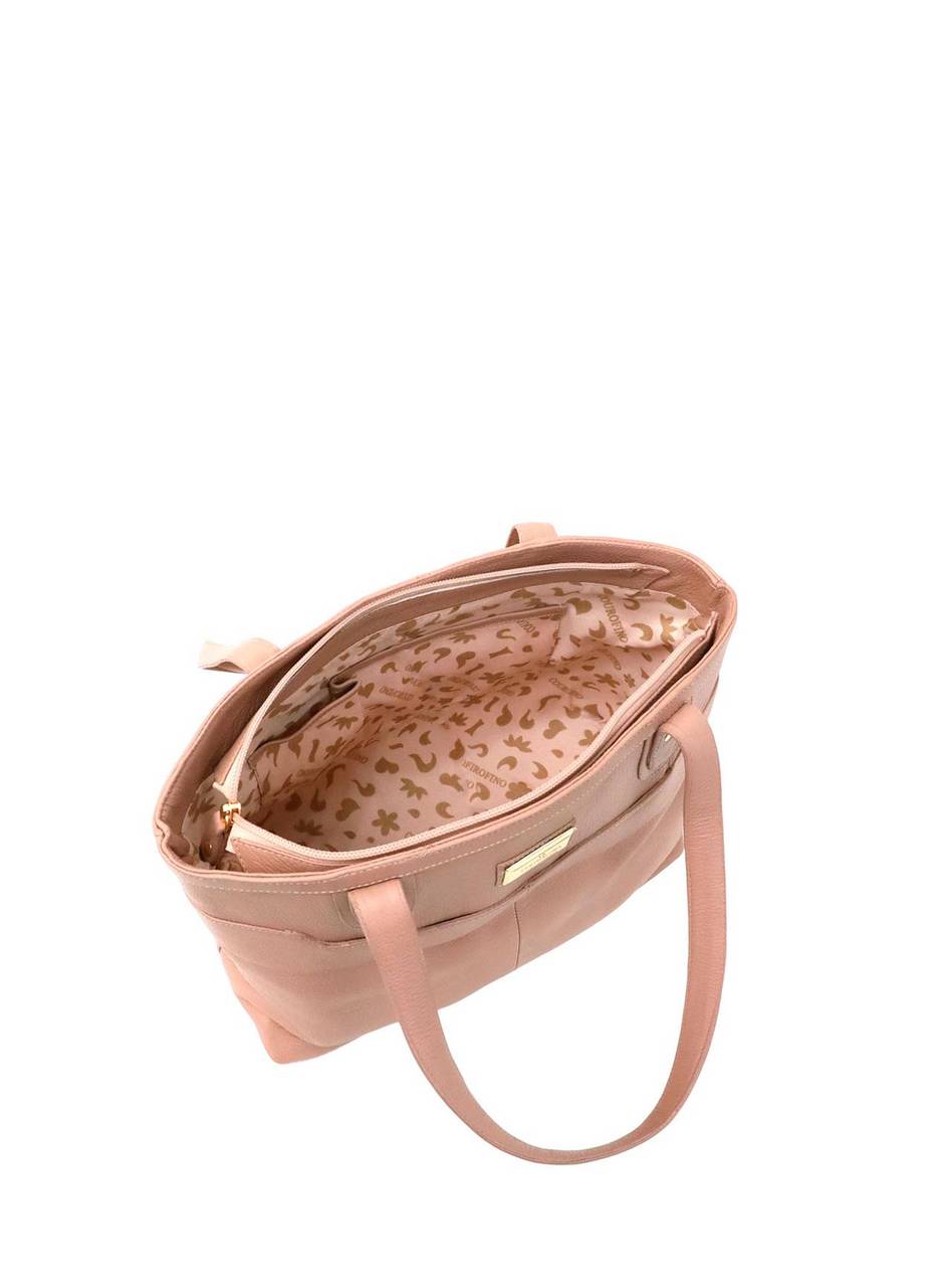 Bolsa Tote Tiracolo Couro Tiras Nude BSI-3984 - NU