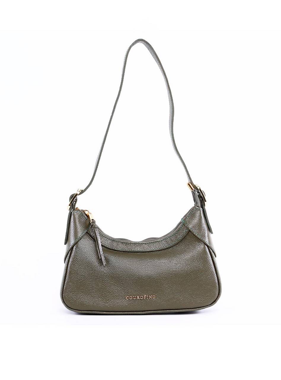 Bolsa Baguete com Fivelas Laterais - Verde BSI-6353 - VD