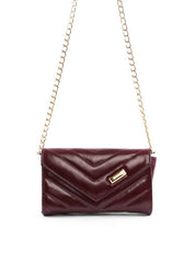 Bolsa Clutch Transversal em Matelassê - Vinho BSI-6424 - VI