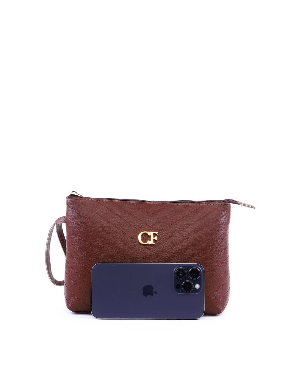 Bolsa Clutch com Detalhe de Costura - Cacau BSI-6317 - CA