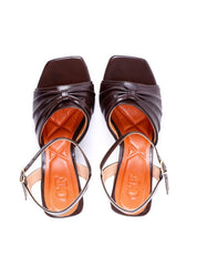 Sandália Salto Bloco Detalhe Drapeado - Cacau SDI-11977 - CA