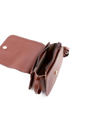 Bolsa Saddle Transversal com Tampa Aba - Cacau BSI-5896 - CA