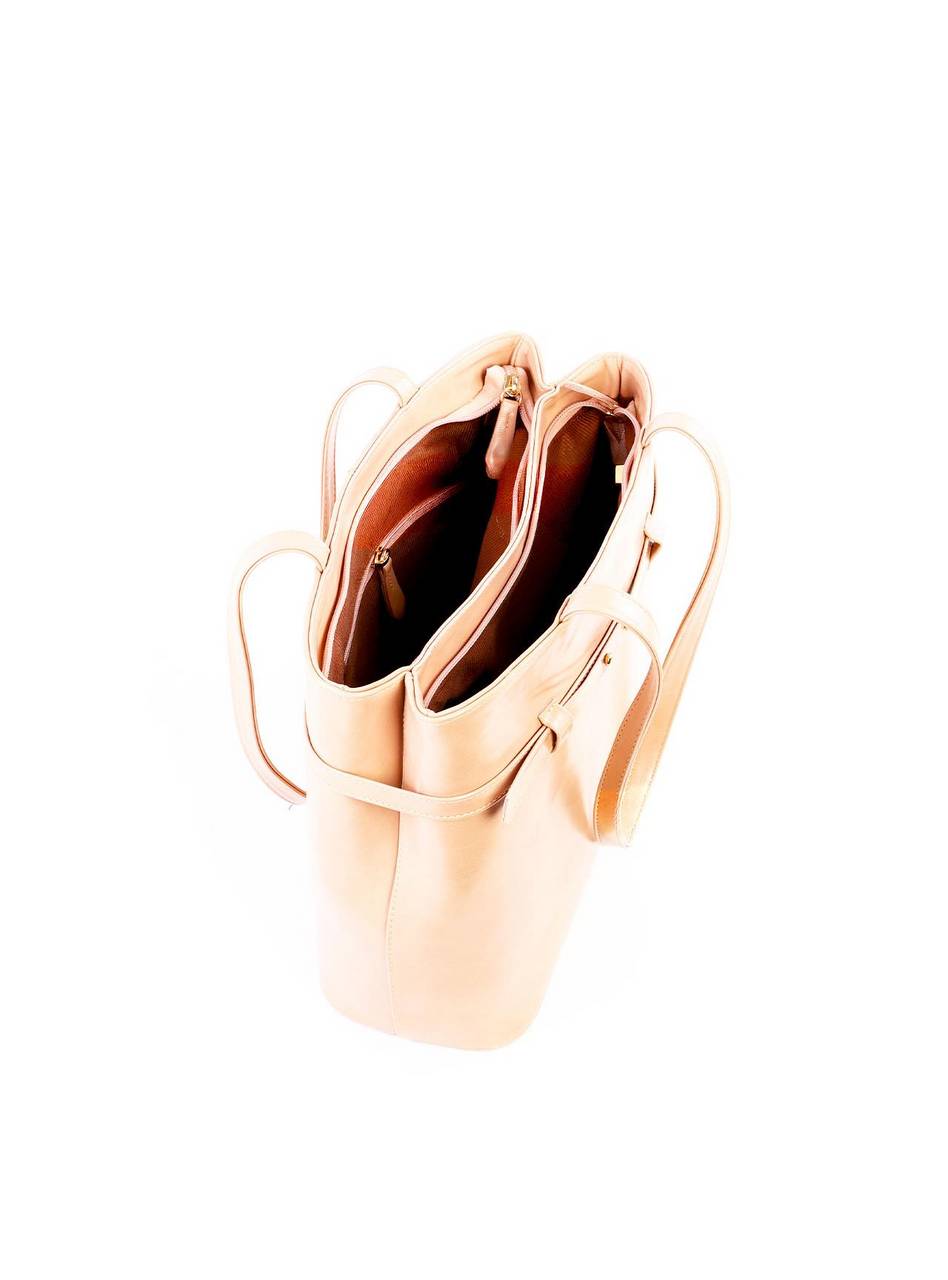 Bolsa Tote com Duas Divisórias - Nude BSI-6259 - NU