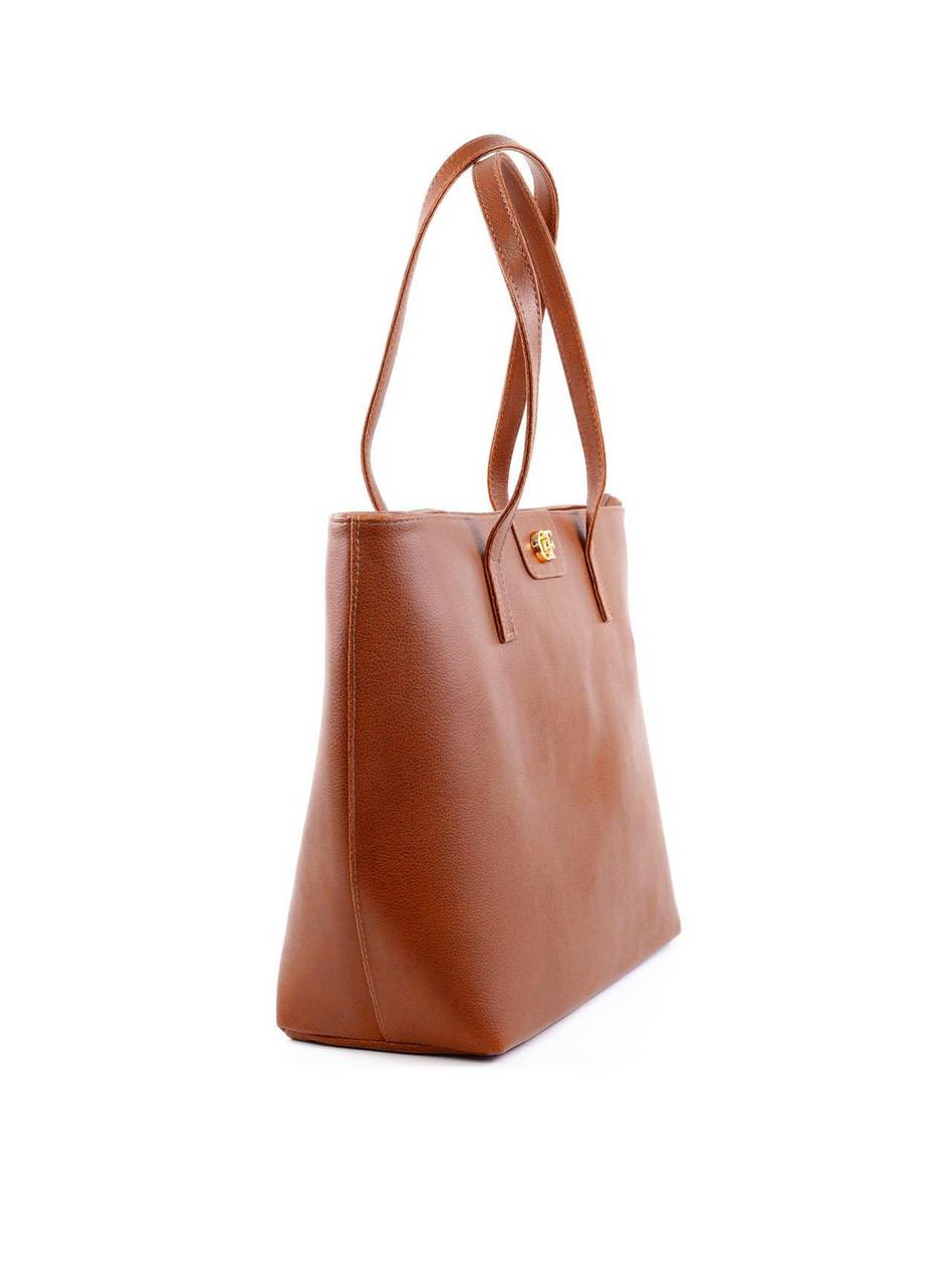 Bolsa Shopper com Detalhe CF - Cacau BSI-6145 - CA