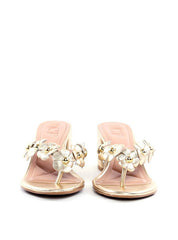 Tamanco de Dedo Salto Bloco com Mini Flores  SDI-11823 - AU