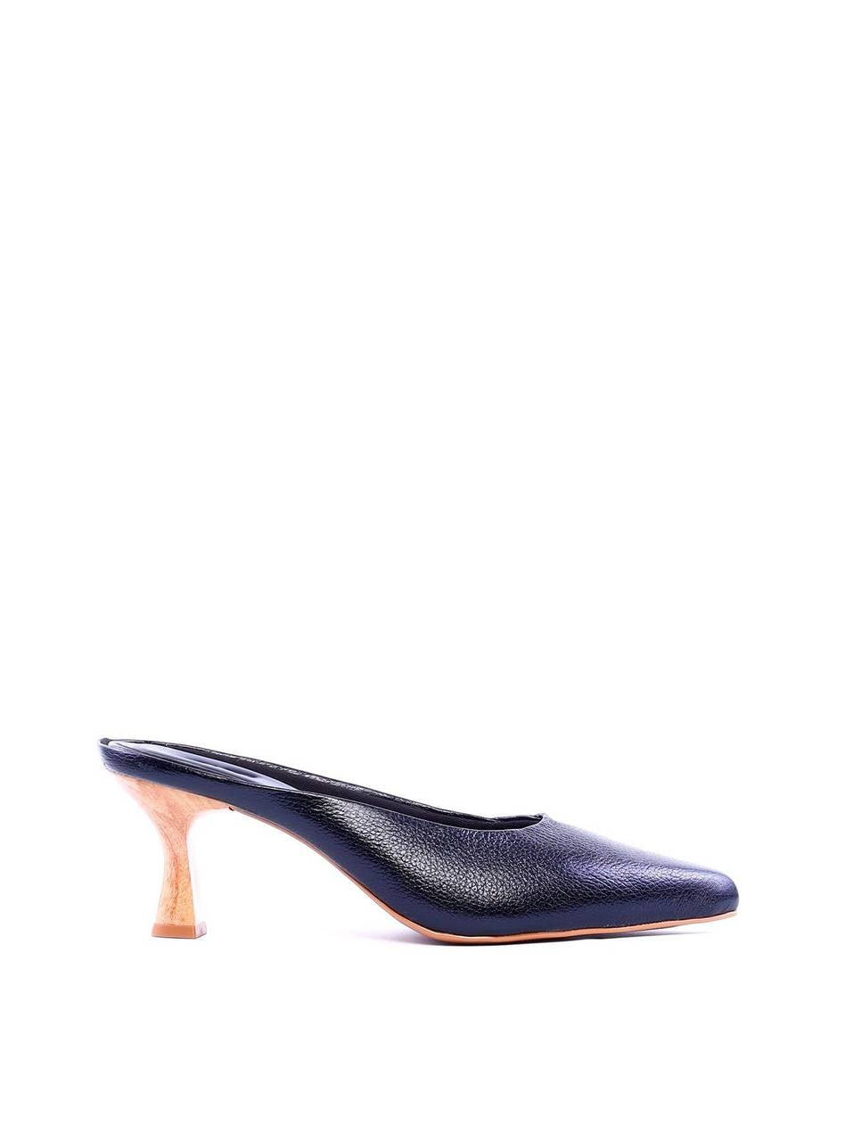 Mule Salto Taça Bico Folha - Preta SDI-11980 - PR